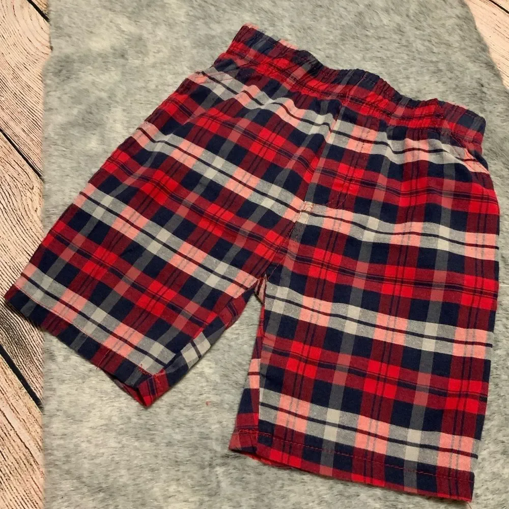 Old Navy Tee & OT Revolution Plaid Shorts Matching Set